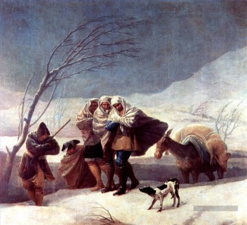 La tempête de neige Francisco de Goya Peinture à l'huile